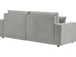 Best Beliani Divano letto angolare 3 posti KARILA Tessuto con contenitore Grigio
