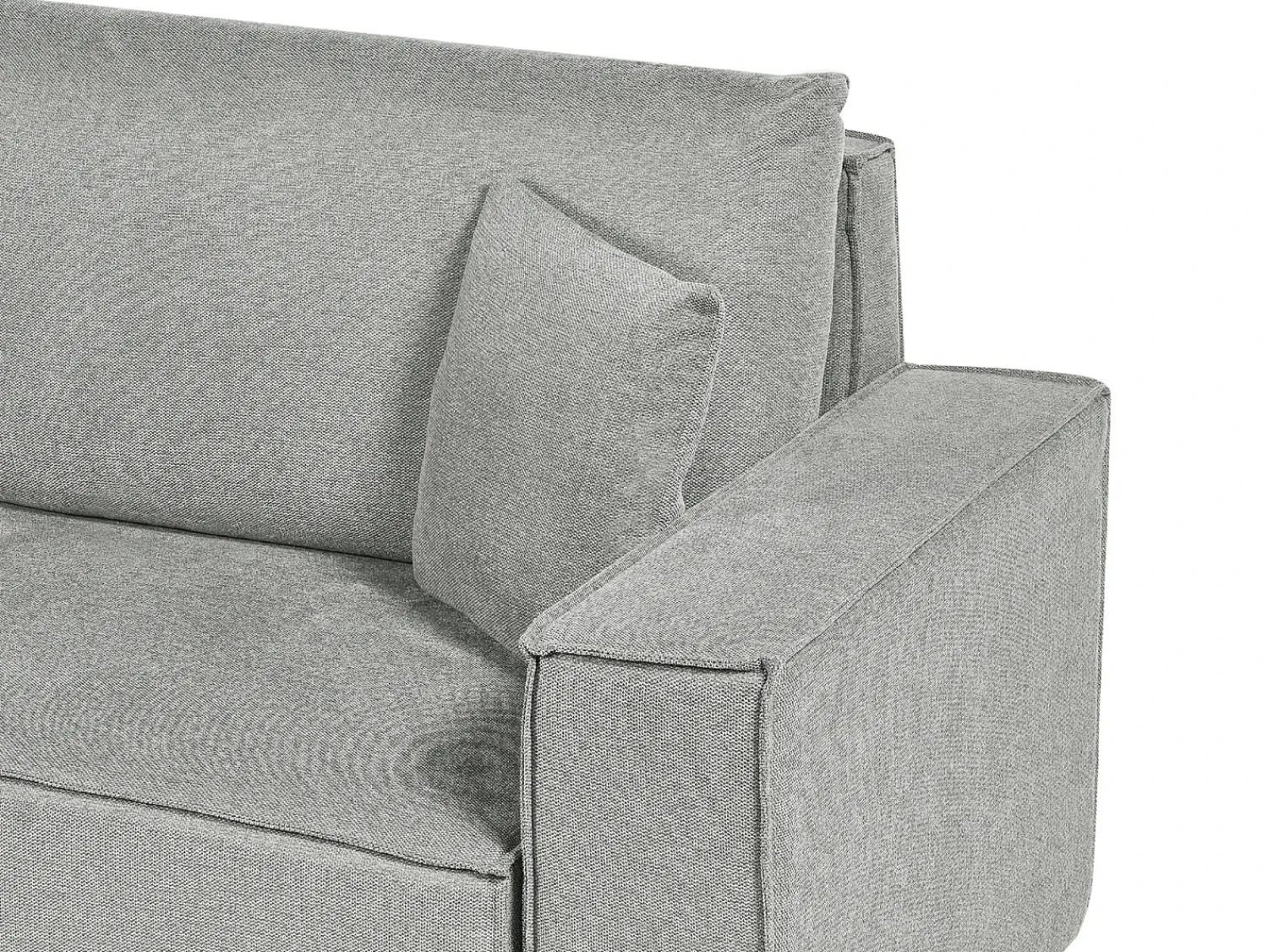 New Beliani Divano letto angolare 3 posti KARILA Tessuto con contenitore Grigio