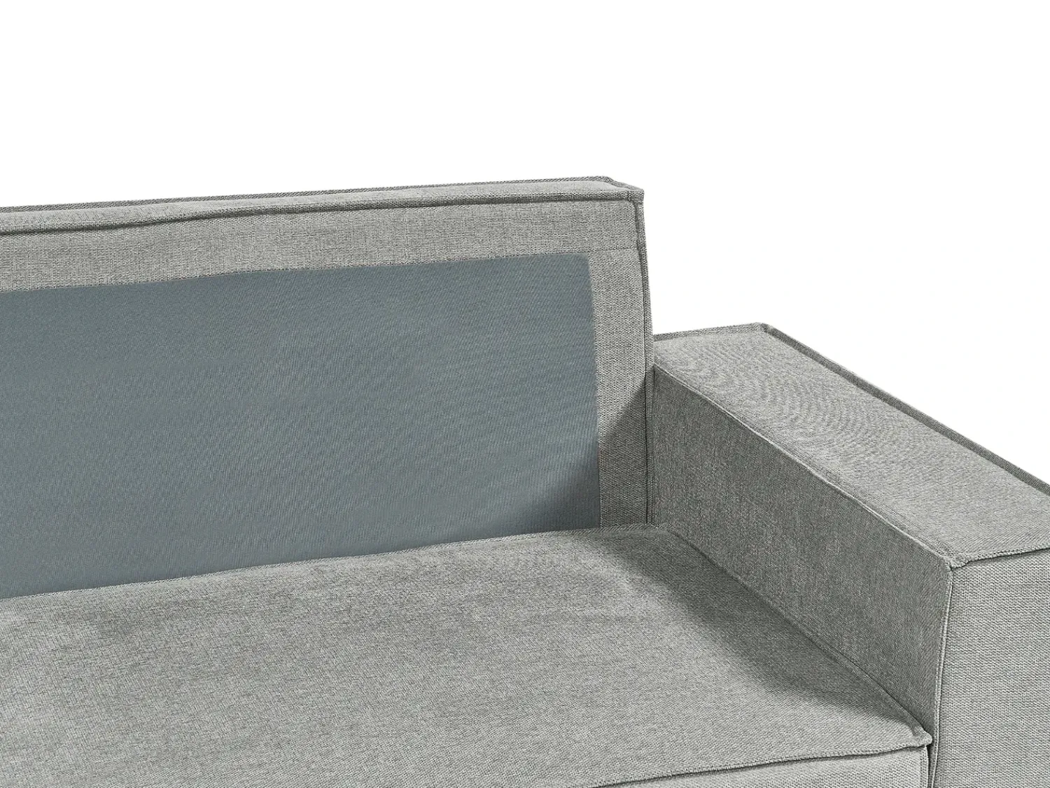 New Beliani Divano letto angolare 3 posti KARILA Tessuto con contenitore Grigio