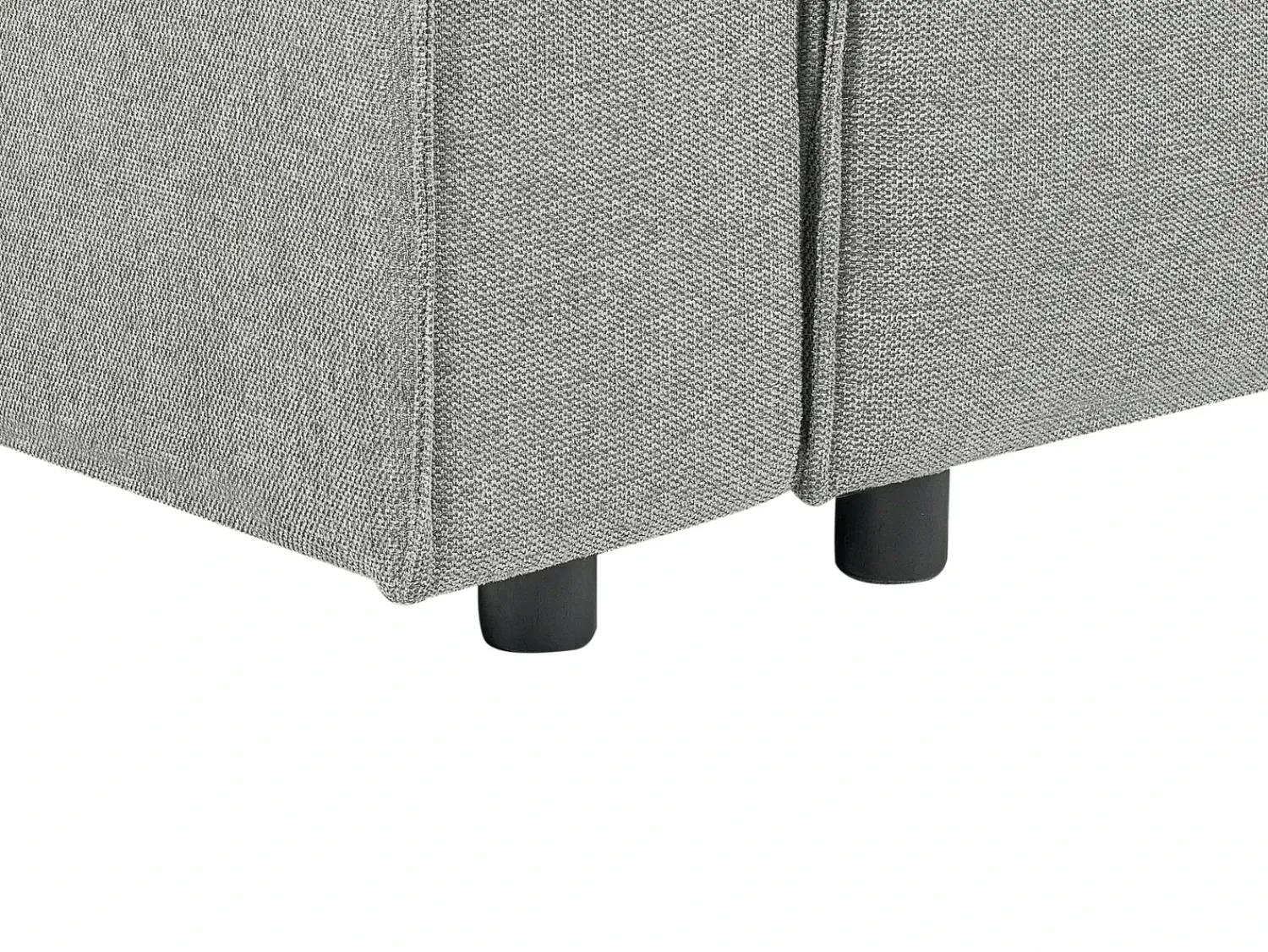 New Beliani Divano letto angolare 3 posti KARILA Tessuto con contenitore Grigio