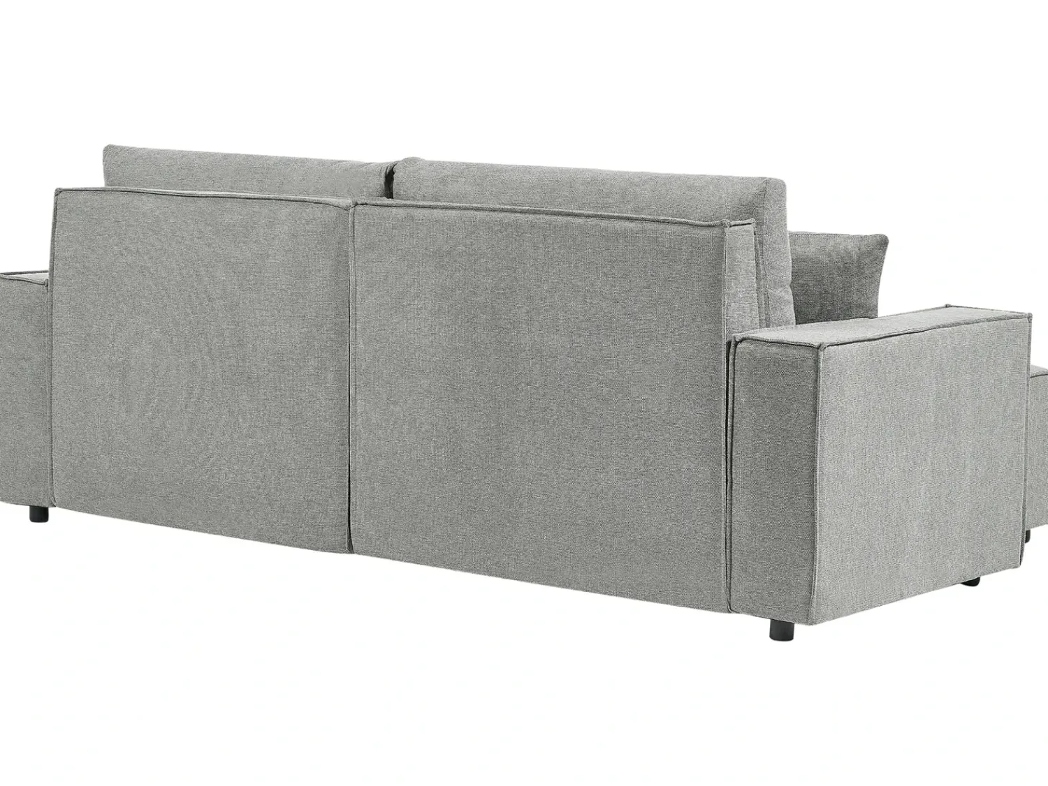 New Beliani Divano letto angolare 3 posti KARILA Tessuto con contenitore Grigio