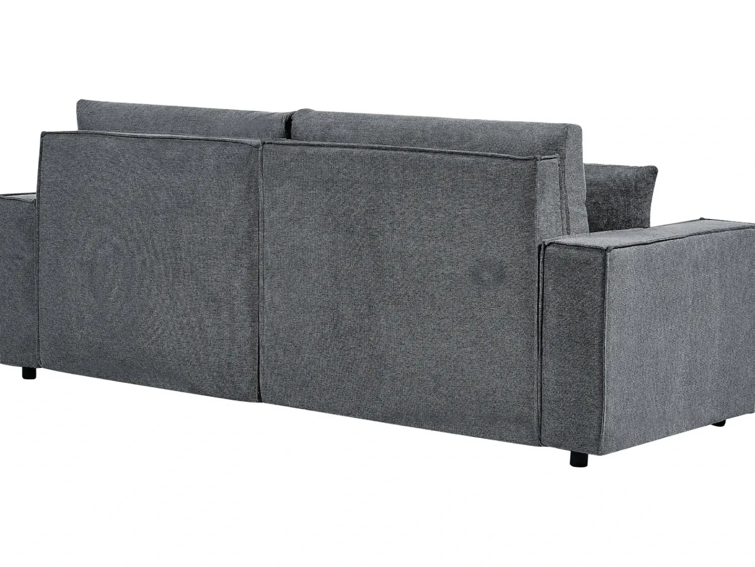 Clearance Beliani Divano letto angolare 3 posti KARILA Tessuto scuro con contenitore Grigio