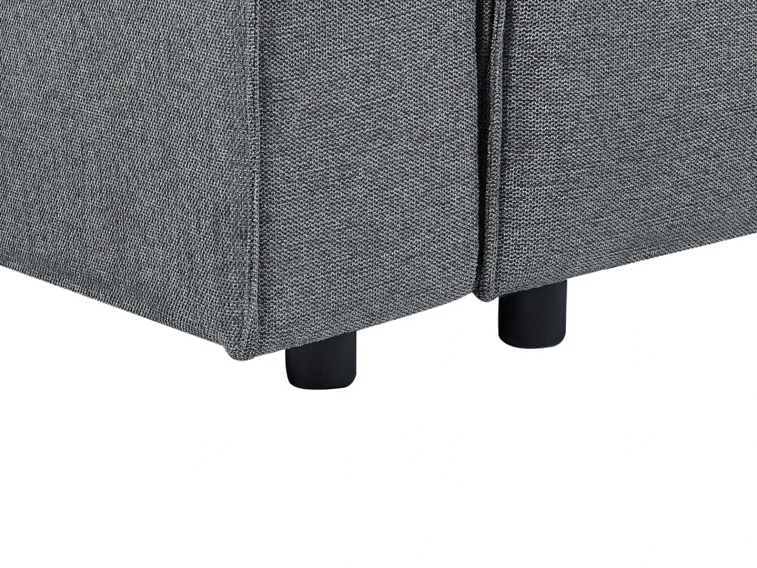 Clearance Beliani Divano letto angolare 3 posti KARILA Tessuto scuro con contenitore Grigio