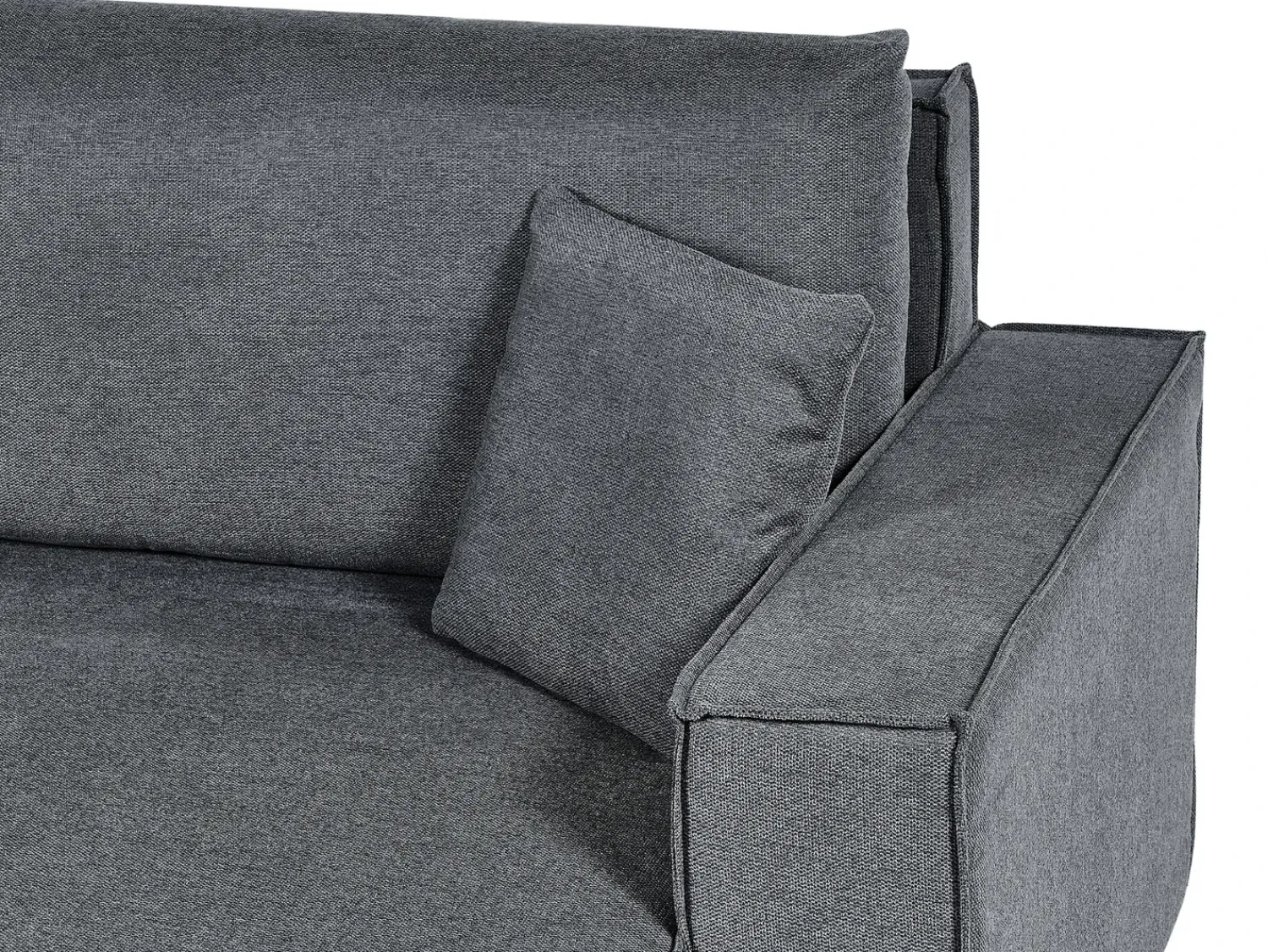 Clearance Beliani Divano letto angolare 3 posti KARILA Tessuto scuro con contenitore Grigio