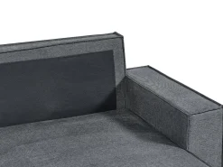 Clearance Beliani Divano letto angolare 3 posti KARILA Tessuto scuro con contenitore Grigio