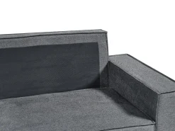 Hot Beliani Divano letto angolare 3 posti KARILA Tessuto scuro con contenitore Grigio