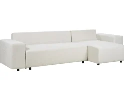 Best Beliani Divano letto angolare 3 posti LUSPA Tessuto Beige chiaro con contenitore Beige Nero