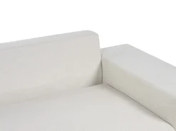 Online Beliani Divano letto angolare 3 posti LUSPA Tessuto Beige chiaro con contenitore Beige Nero
