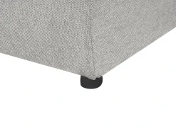 Clearance Beliani Divano letto angolare 3 posti LUSPA Tessuto Grigio chiaro con contenitore Grigio Nero