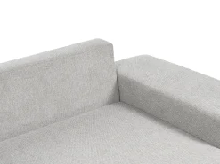 Outlet Beliani Divano letto angolare 3 posti LUSPA Tessuto Grigio chiaro con contenitore Grigio Nero
