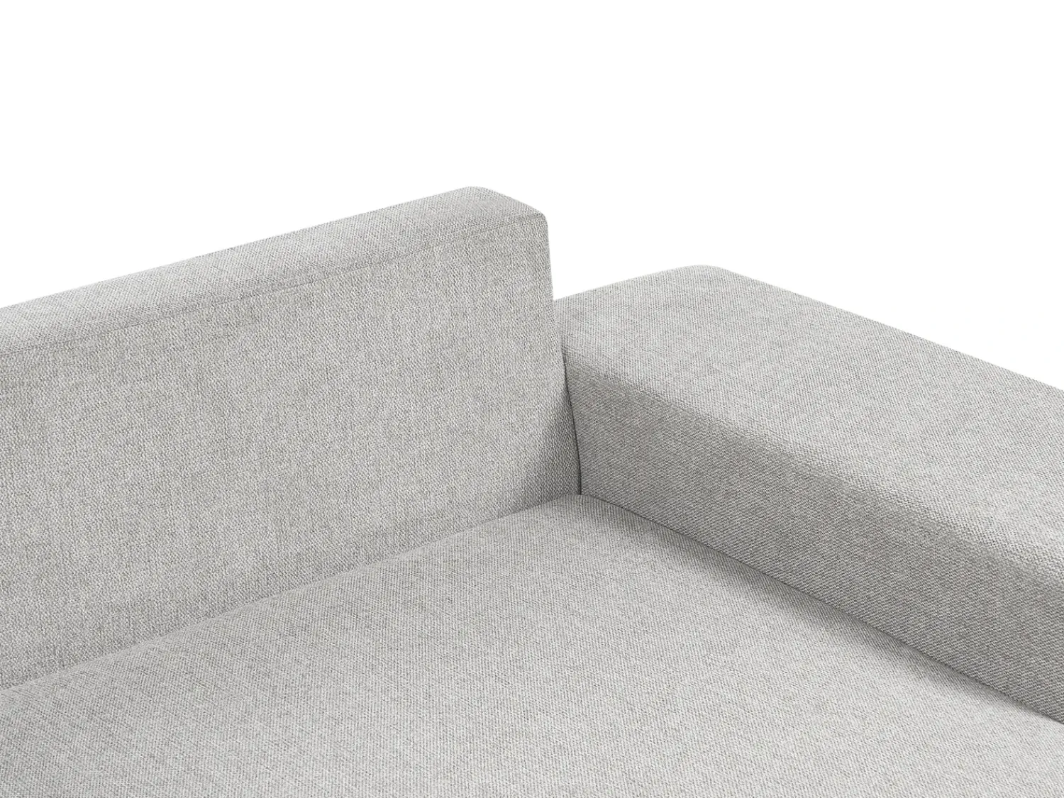Outlet Beliani Divano letto angolare 3 posti LUSPA Tessuto Grigio chiaro con contenitore Grigio Nero
