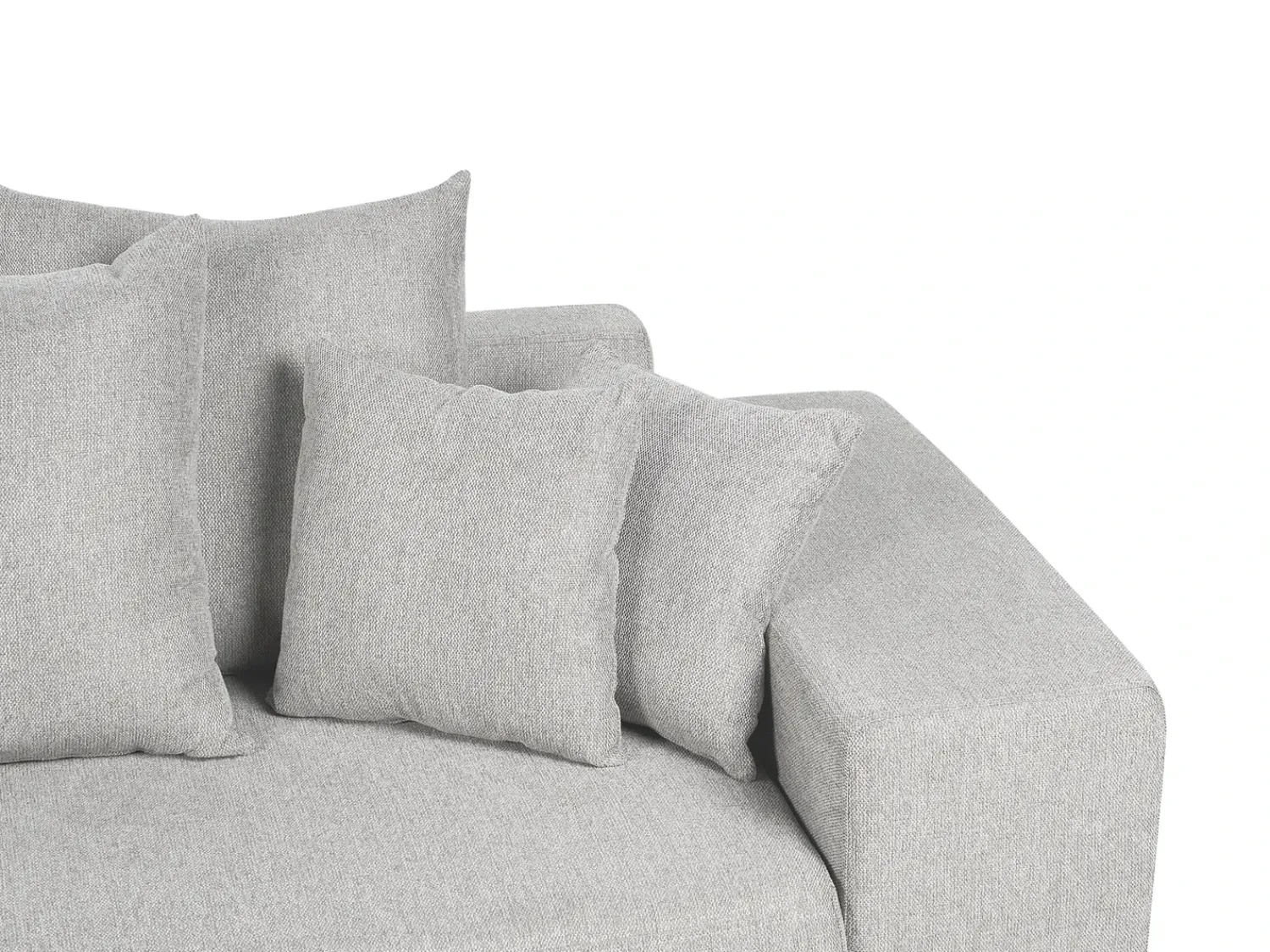 Outlet Beliani Divano letto angolare 3 posti LUSPA Tessuto Grigio chiaro con contenitore Grigio Nero