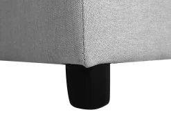 Sale Beliani Divano letto angolare 3 posti NESNA Tessuto Grigio chiaro con contenitore Marrone Grigio