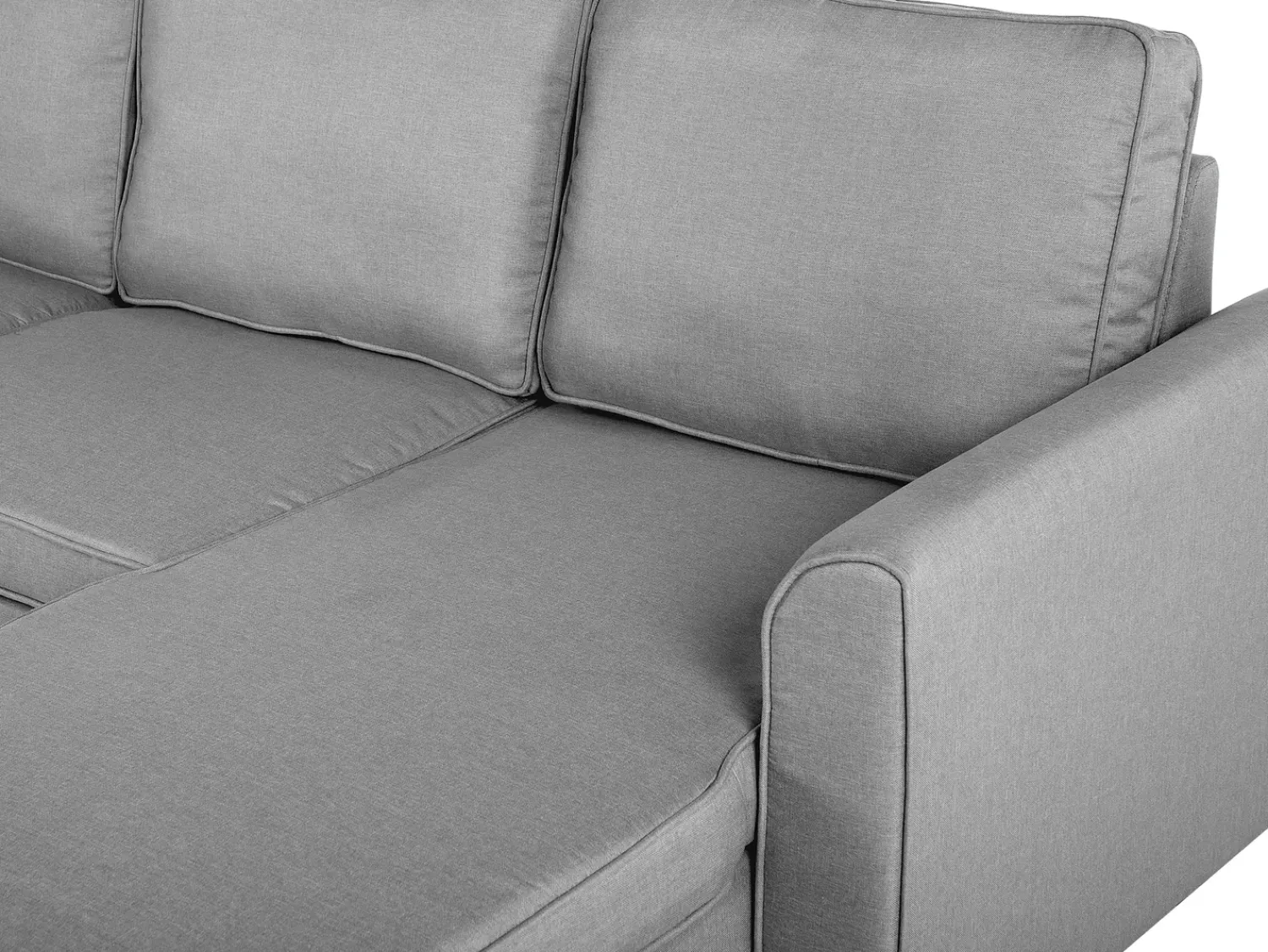 Hot Beliani Divano letto angolare 3 posti NESNA Tessuto chiaro con contenitore Grigio
