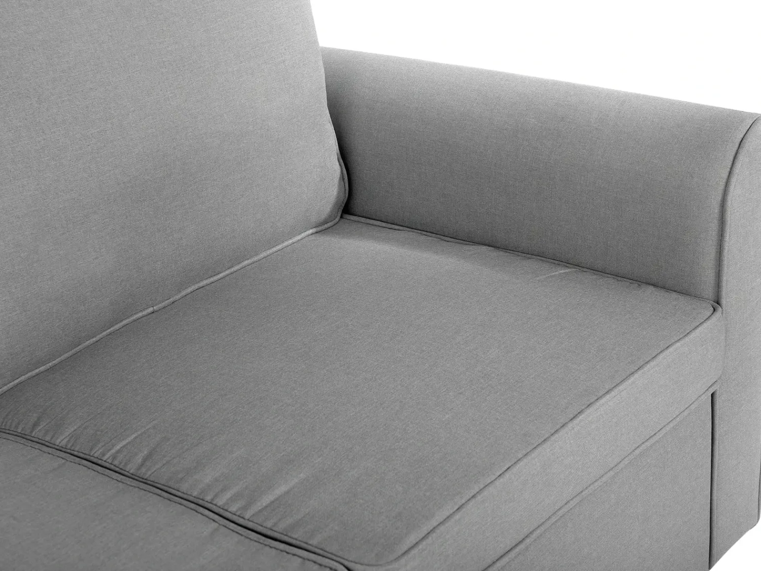 Hot Beliani Divano letto angolare 3 posti NESNA Tessuto chiaro con contenitore Grigio