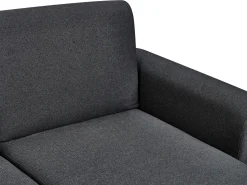 Hot Beliani Divano letto angolare 3 posti OLLSTA Tessuto Nero Marrone Nero