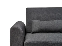Hot Beliani Divano letto angolare 3 posti OLLSTA Tessuto Nero Marrone Nero