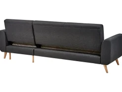 Hot Beliani Divano letto angolare 3 posti OLLSTA Tessuto Nero Marrone Nero