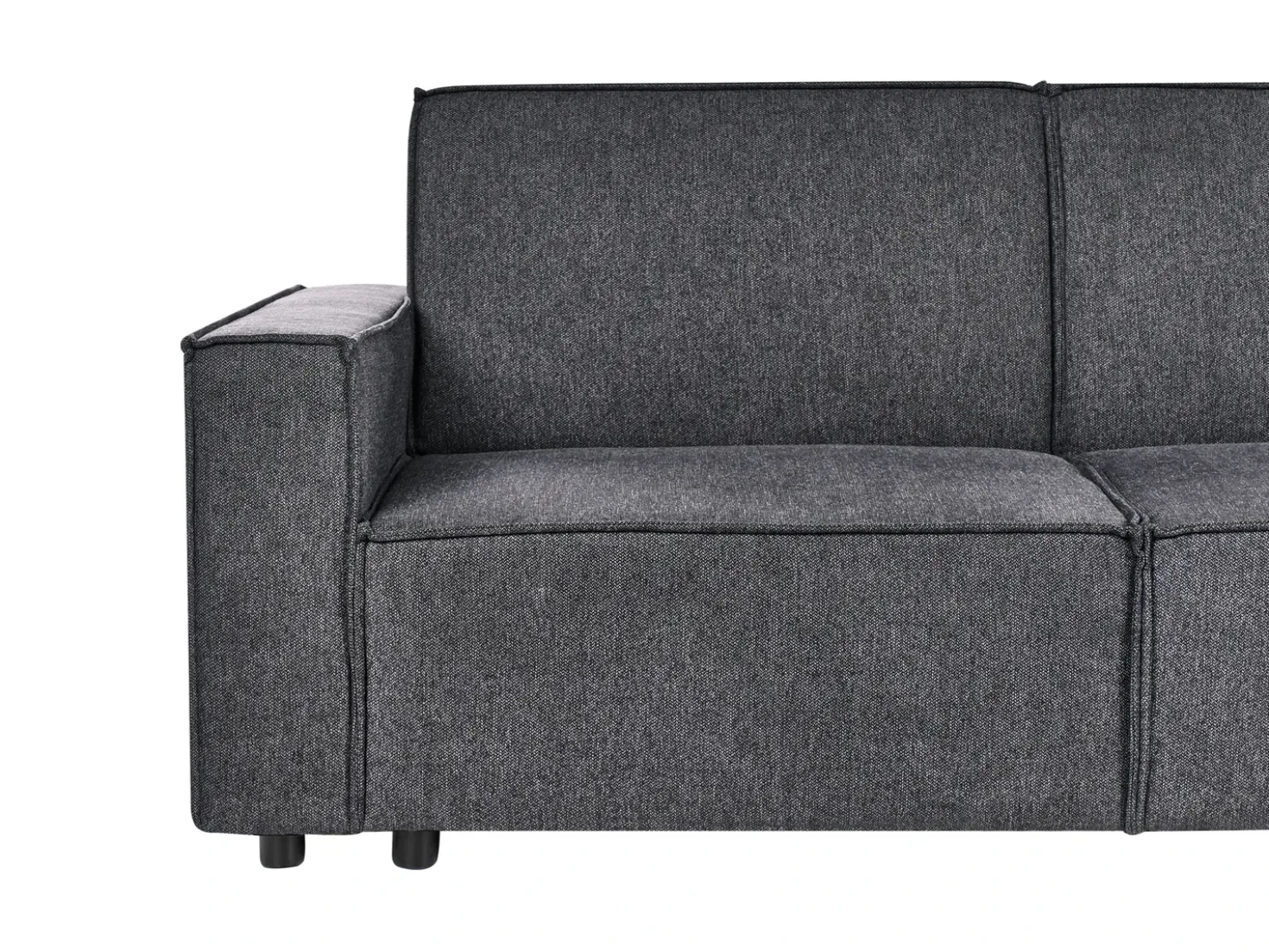 Divano letto angolare 3 posti ROMEDAL II Tessuto Grigio grafite Lato destro