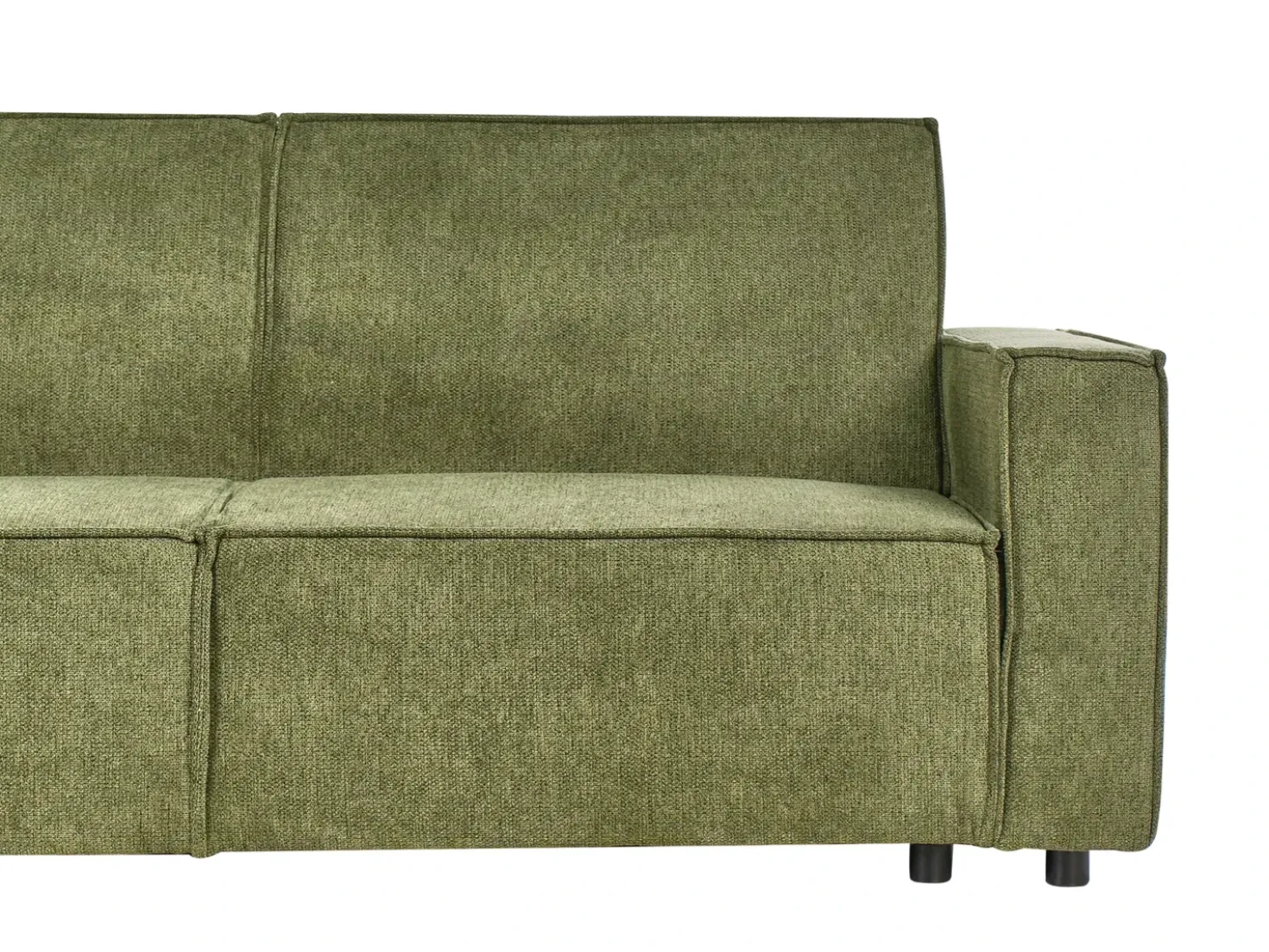 Divano letto angolare 3 posti ROMEDAL II Tessuto Verde scuro Lato destro