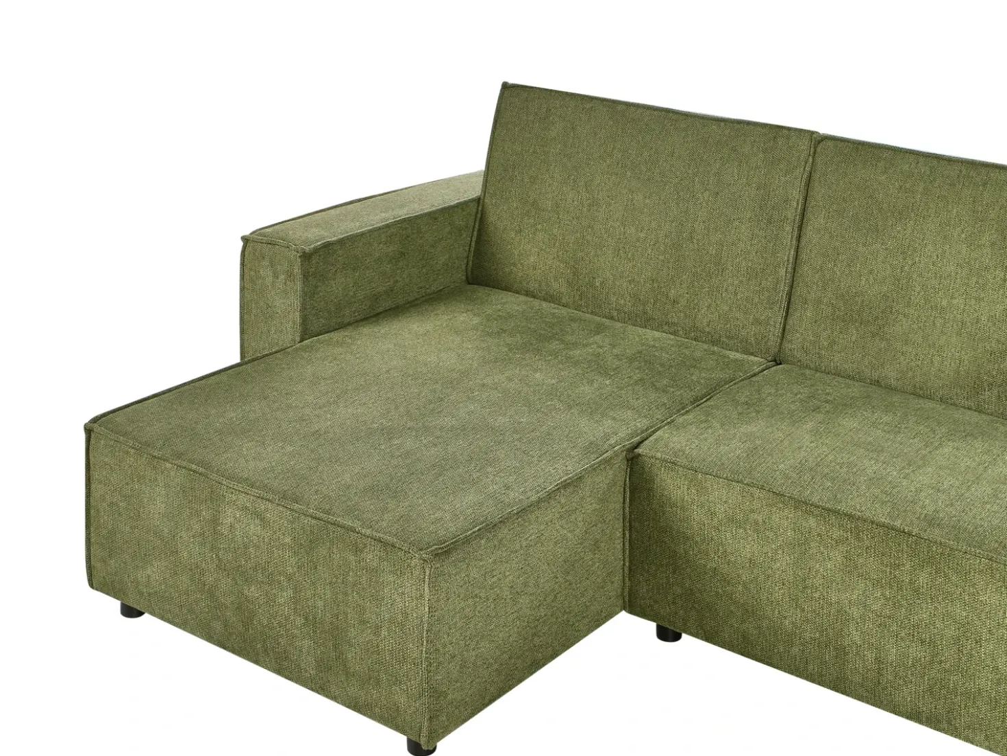 Divano letto angolare 3 posti ROMEDAL II Tessuto Verde scuro Lato destro