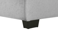 New Beliani Divano letto angolare 3 posti ROMEDAL Tessuto Grigio chiaro Grigio Nero