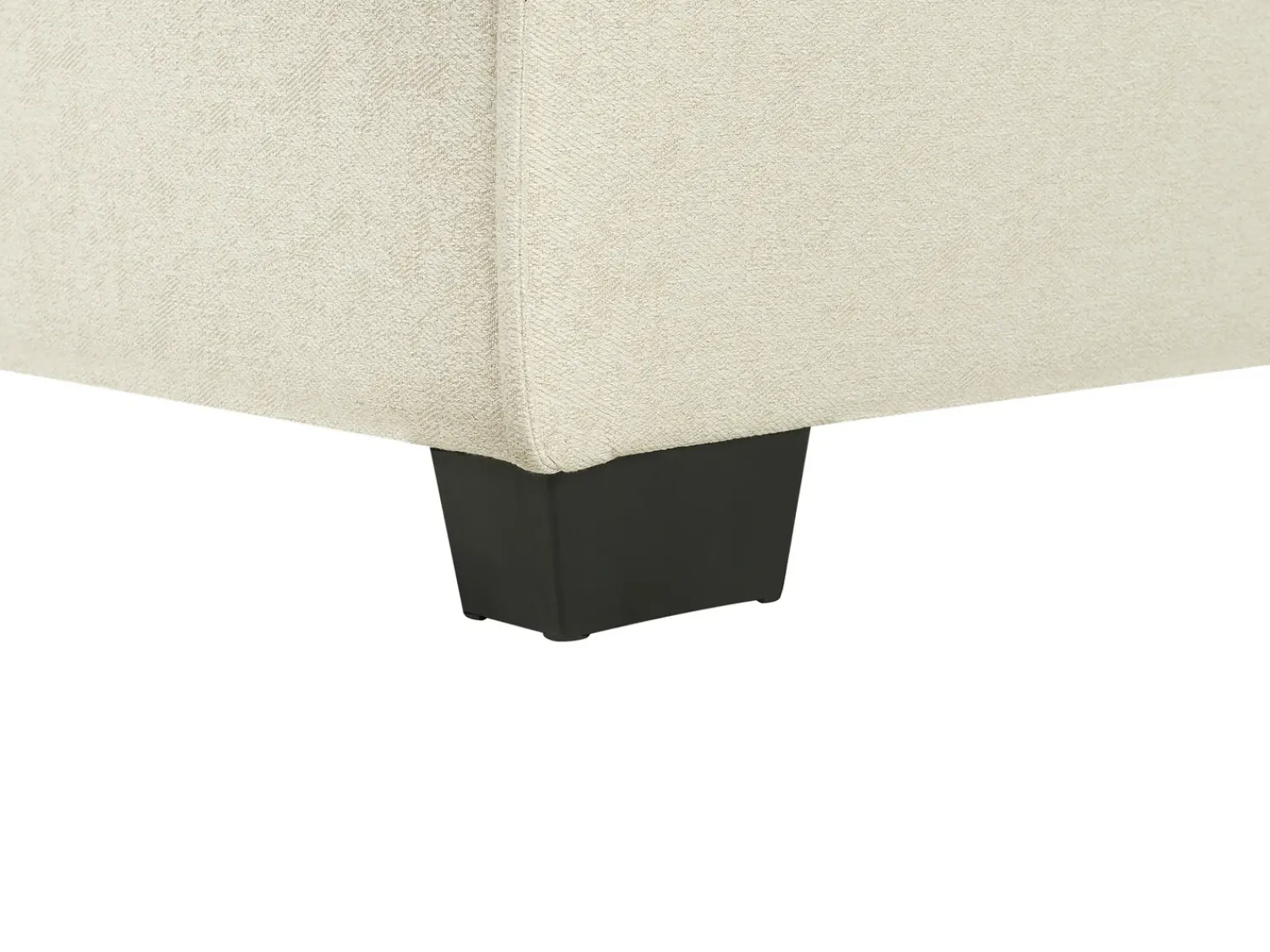 Sale Beliani Divano letto angolare 3 posti ROMEDAL Tessuto Beige Beige Nero
