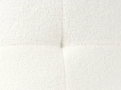 Outlet Beliani Divano letto angolare 3 posti SIRO Bouclé Bianco sporco con contenitore Lato destro Bianco Marrone