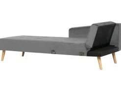 Hot Beliani Divano letto angolare 4 posti VADSO Velluto Grigio Marrone Grigio