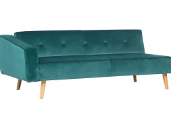 Sale Beliani Divano letto angolare 4 posti VADSO Velluto Verde smeraldo Lato Sinistro Marrone Verde