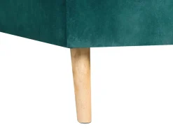 Sale Beliani Divano letto angolare 4 posti VADSO Velluto Verde smeraldo Lato Sinistro Marrone Verde