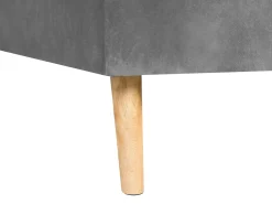 Hot Beliani Divano letto angolare 4 posti VADSO Velluto Grigio Marrone Grigio
