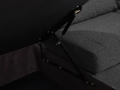 Sale Beliani Divano letto a U 5 posti KARRABO Tessuto scuro con contenitore Grigio