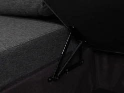 Sale Beliani Divano letto a U 5 posti KARRABO Tessuto scuro con contenitore Grigio