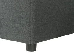 Clearance Beliani Divano letto a U 5 posti SOMMEN Tessuto Grigio scuro con contenitore Marrone Grigio
