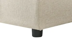 Clearance Beliani Divano letto a U 5 posti SOMMEN Tessuto Beige chiaro con contenitore Beige Marrone