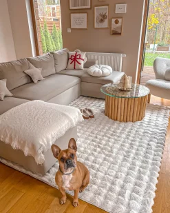 Clearance Beliani Divano letto a U 5 posti SOMMEN Tessuto Beige chiaro con contenitore Beige Marrone