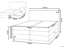 Divano letto con contenitore Tessuto MINISTER 180 x 200 cm Grigio chiaro