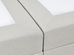 Divano letto con contenitore Tessuto ESQUIRE 180 x 200 cm Bianco sporco