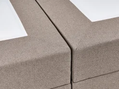 Divano letto con contenitore Tessuto ESQUIRE 180 x 200 cm Tortora