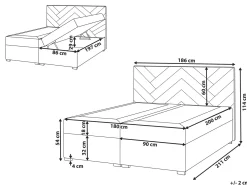 Divano letto con contenitore Tessuto ESQUIRE 180 x 200 cm Tortora