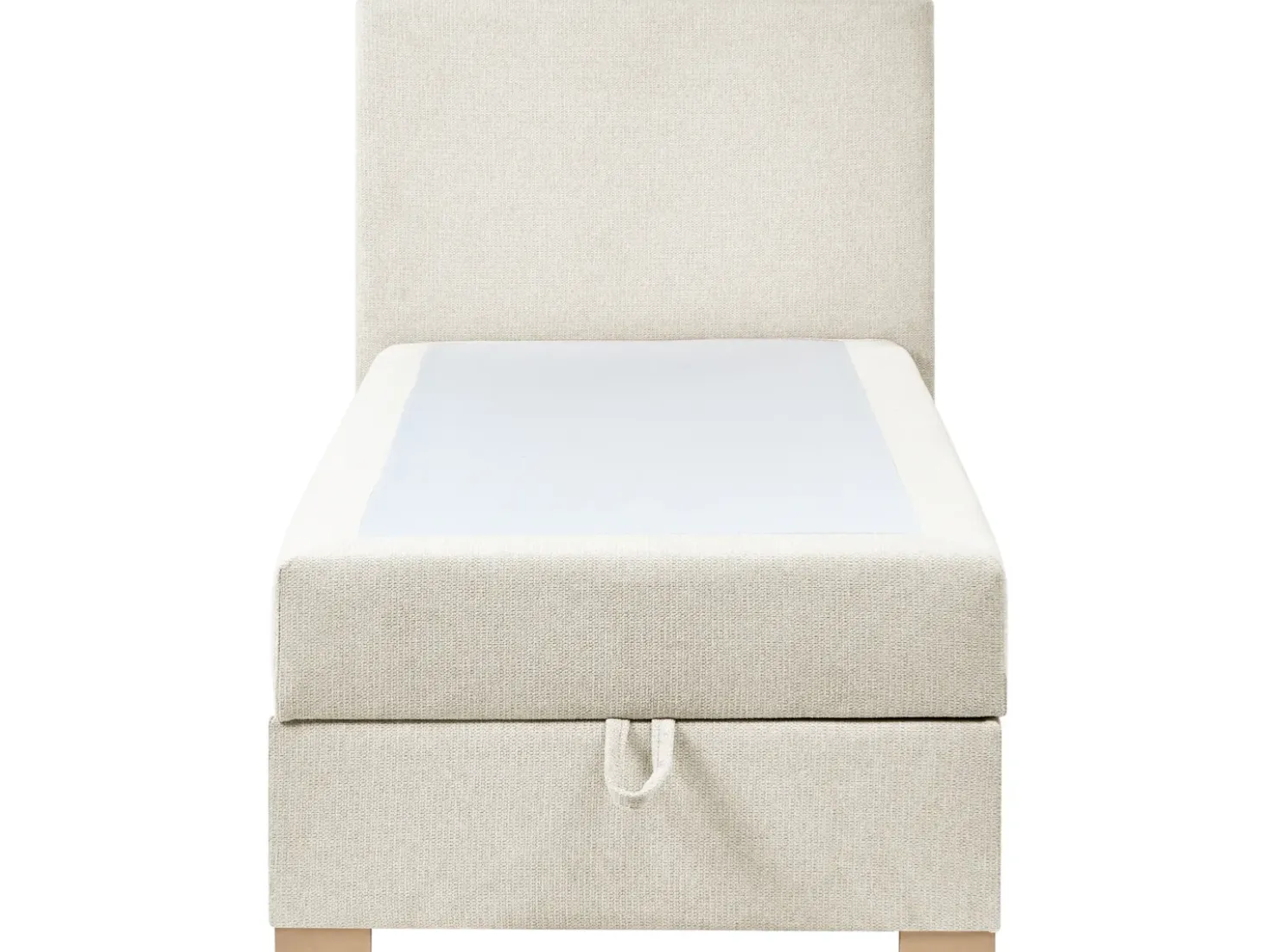Divano letto con contenitore Tessuto MAJOR 90 x 200 cm Beige chiaro