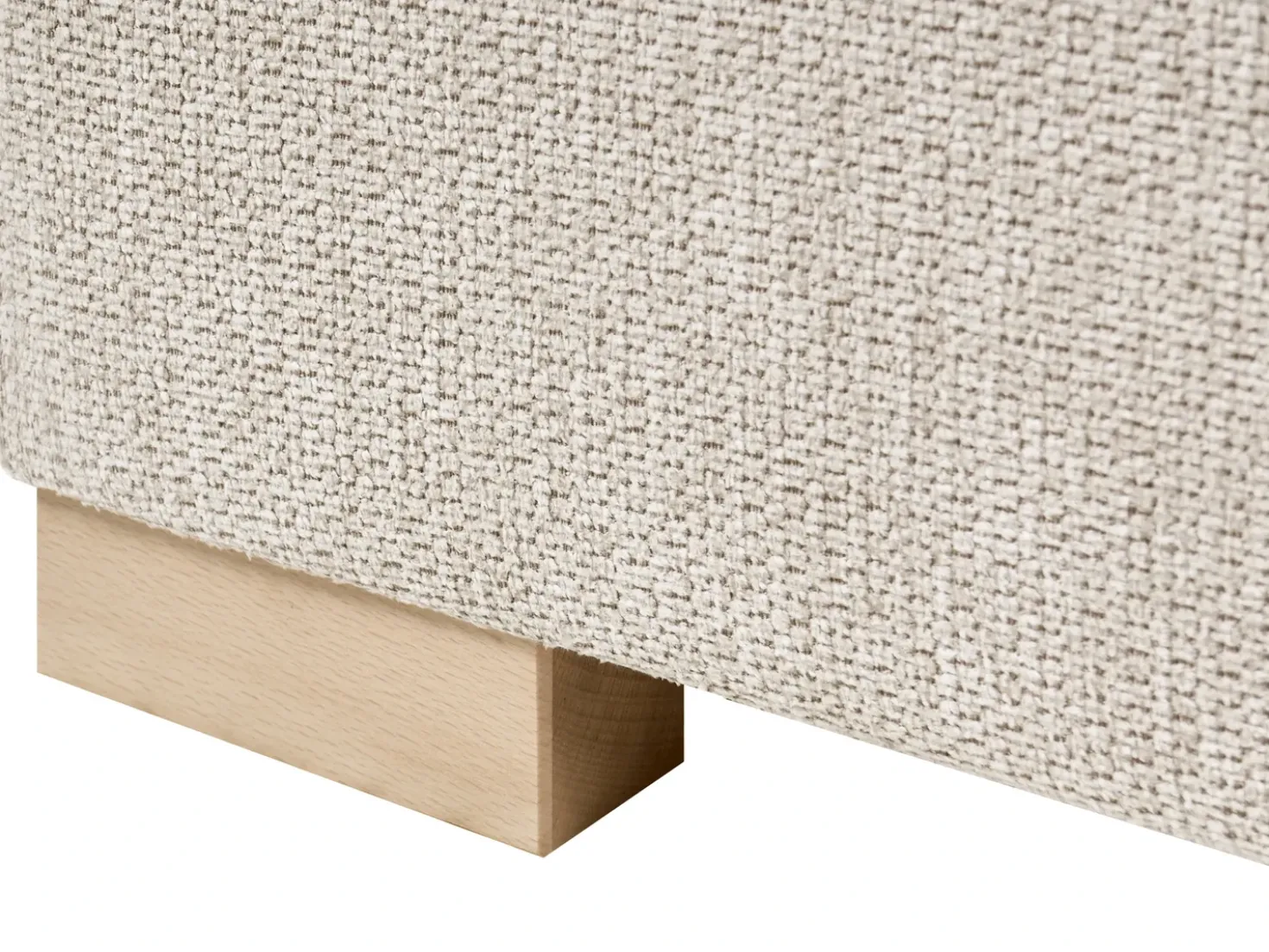 Divano letto con contenitore Tessuto MAJOR 90 x 200 cm Beige chiaro