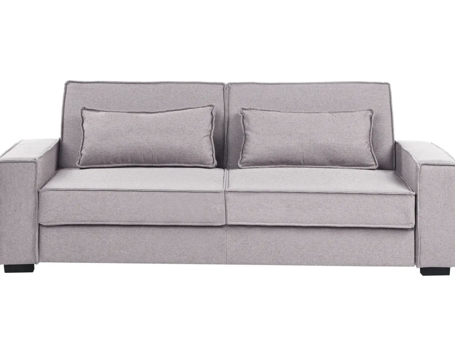 Divano letto 3 posti AROLE Tessuto Grigio