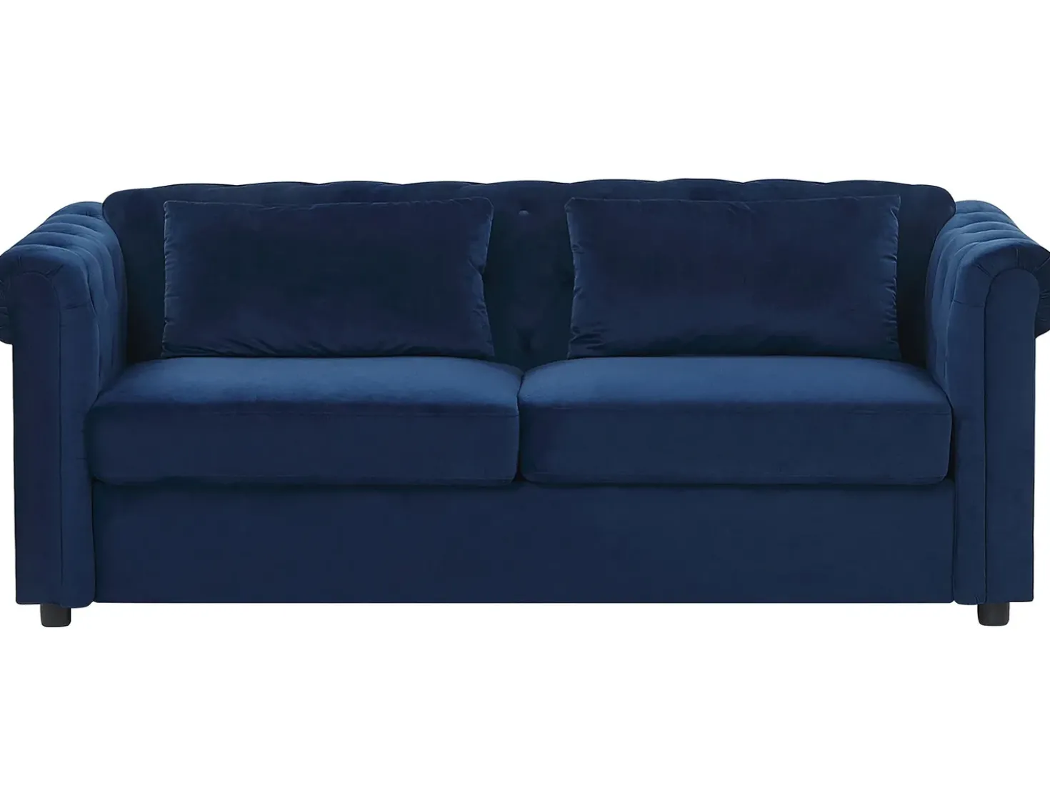 Divano letto 3 posti CHESTERFIELD Velluto Blu