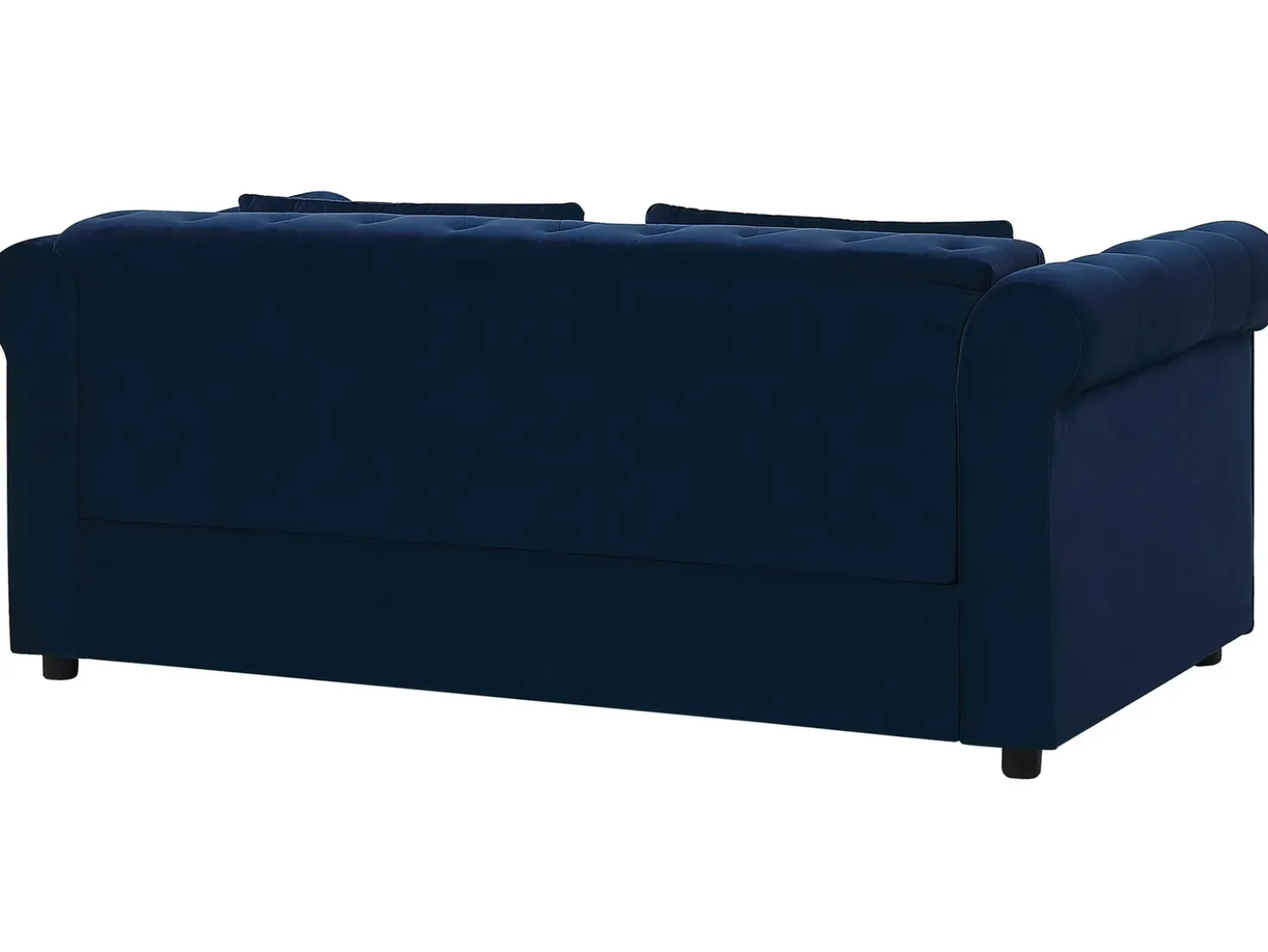 Divano letto 3 posti CHESTERFIELD Velluto Blu