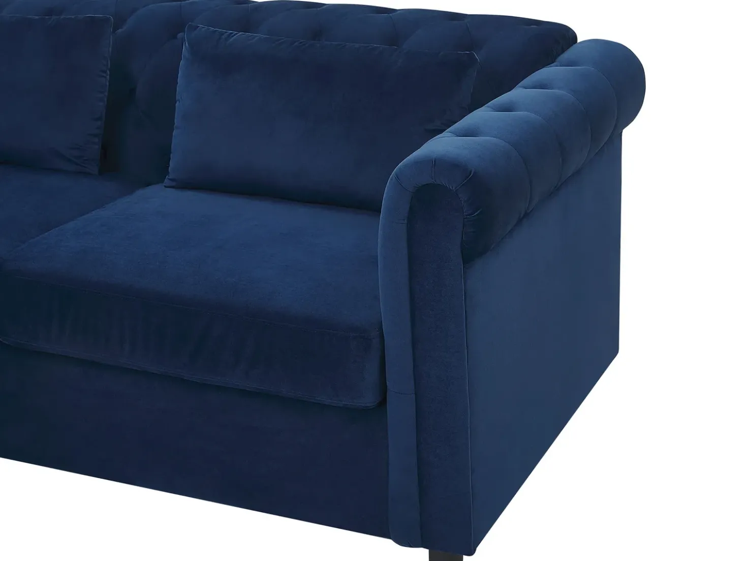 Divano letto 3 posti CHESTERFIELD Velluto Blu