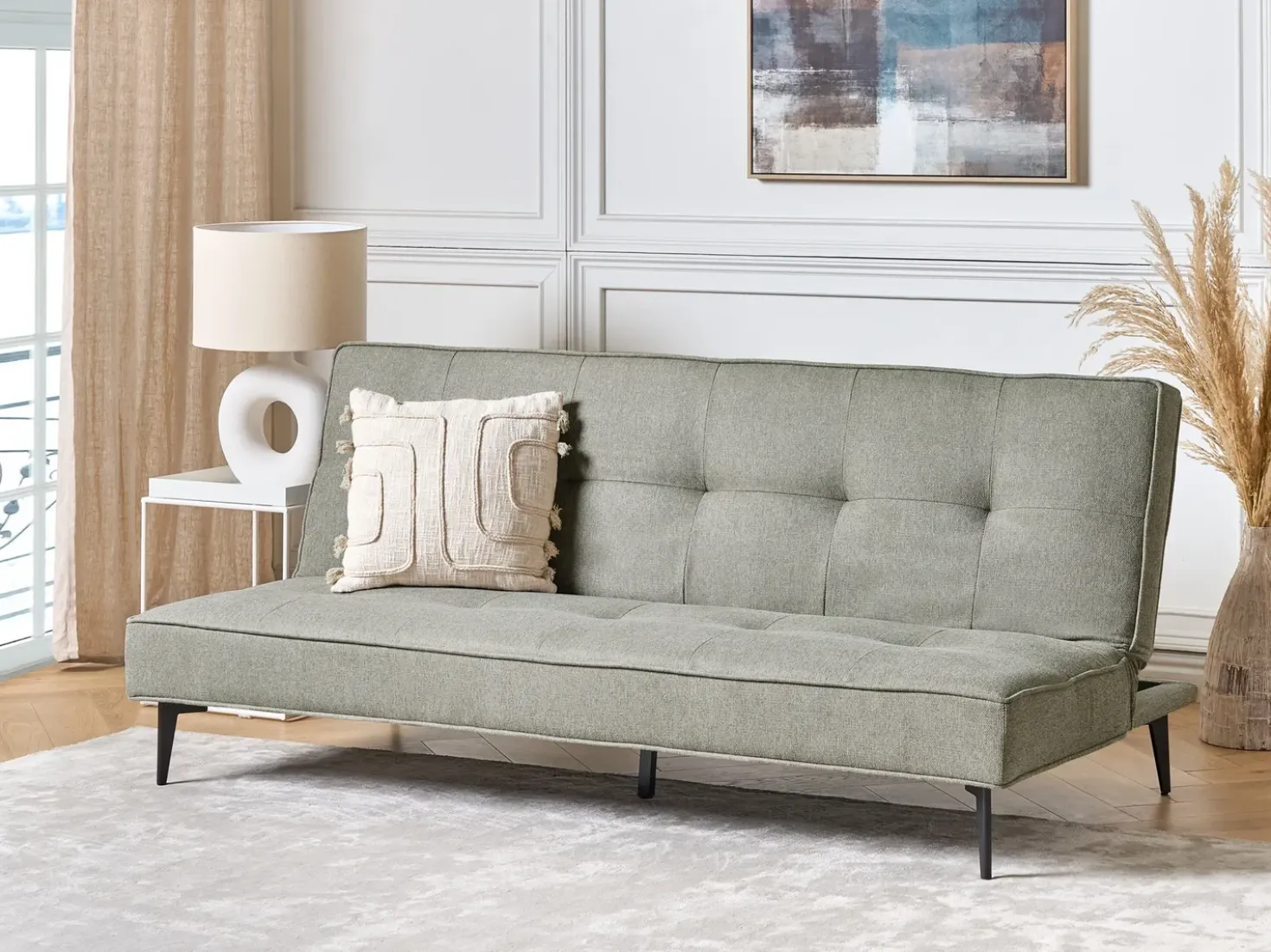 Divano letto 3 posti ESSVIK Tessuto Verde chiaro