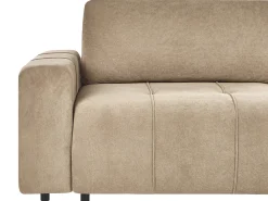Divano letto 2 posti INNVIK Tessuto Marrone con contenitore