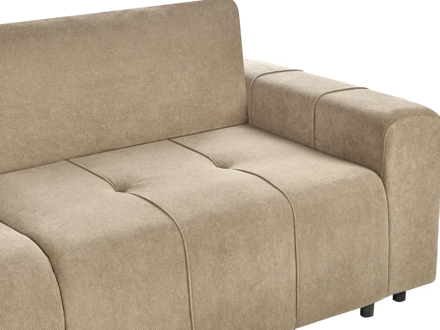 Divano letto 3 posti INNVIK Tessuto Marrone con contenitore